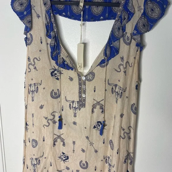 Spell coyote backless shift dress